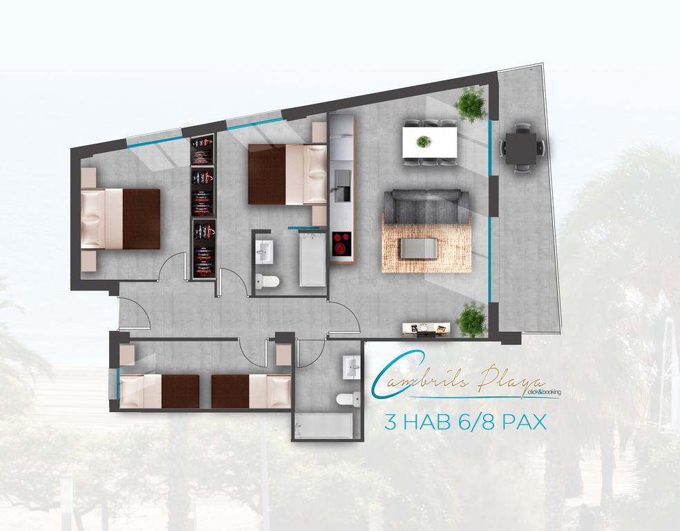 Apartamentos Cambrils Playa Spa Szoba fotó